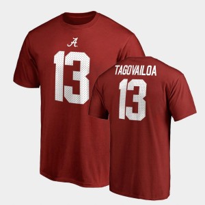 Men's Alabama Crimson Tide #13 Tua Tagovailoa Crimson Name & Number College Legends T-Shirt 753726-856