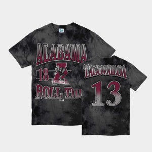 Men's Alabama Crimson Tide #13 Tua Tagovailoa Black Vintage Tubular T-Shirt 771733-572