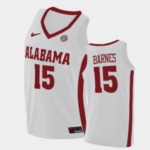 Men's Alabama Crimson Tide #15 Tyler Barnes White 2021 Swingman College Basketball Jersey 560432-189