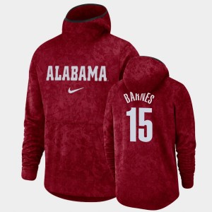 Men's Alabama Crimson Tide #15 Tyler Barnes Crimson Pullover Team Logo Basketball Spotlight Hoodie 308497-343