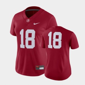 Women's Alabama Crimson Tide #18 Crimson Game Jersey 224694-871