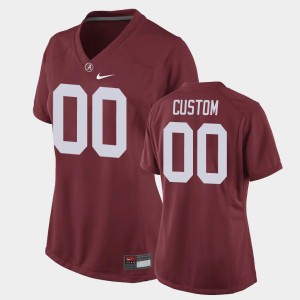 Women's Alabama Crimson Tide #00 Custom Crimson Replica Football Game Jersey 993443-739
