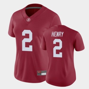 Women's Alabama Crimson Tide #2 Derrick Henry Crimson Game Jersey 567037-813