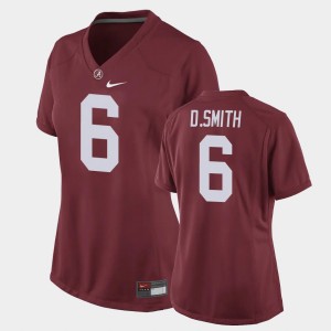 Women's Alabama Crimson Tide #6 DeVonta Smith Crimson Replica Football Game Jersey 287837-565