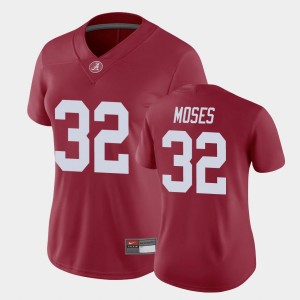Women's Alabama Crimson Tide #32 Dylan Moses Crimson Game Jersey 281533-621