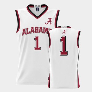 Youth Alabama Crimson Tide #1 White ProSphere College Basketball Jersey 174260-988