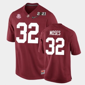Youth Alabama Crimson Tide #32 Dylan Moses Crimson Replica 2021 National Championship Jersey 171587-226