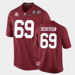 Youth Alabama Crimson Tide #69 Landon Dickerson Crimson Replica 2021 National Championship Jersey 508202-332