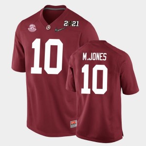 Youth Alabama Crimson Tide #10 Mac Jones Crimson Replica 2021 National Championship Jersey 490710-596