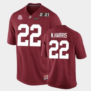 Youth Alabama Crimson Tide #22 Najee Harris Crimson Replica 2021 National Championship Jersey 560958-514