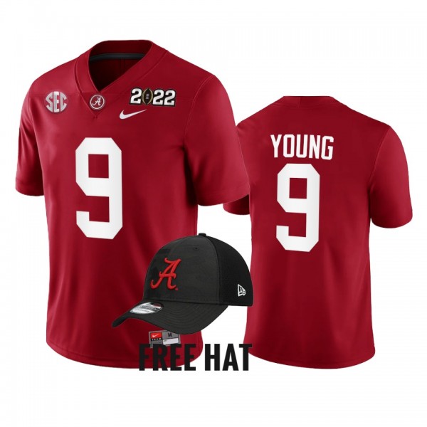 Men s Alabama Crimson Tide 9 Bryce Young Crimson 2021 Cotton Bowl