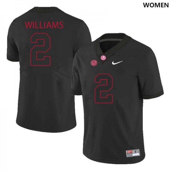 Women s Alabama Crimson Tide 2 Ryan Williams Black Official College Football Jersey 541907 582